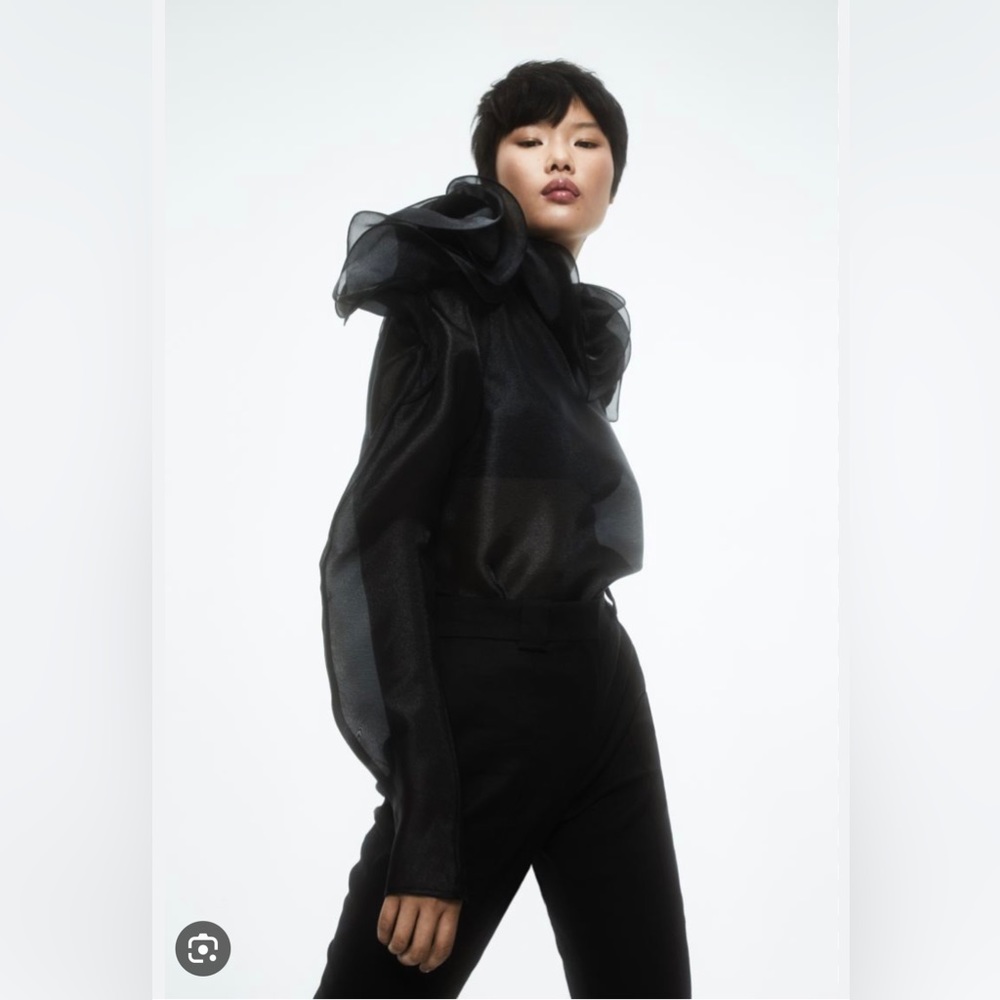H&M studio Flounced top